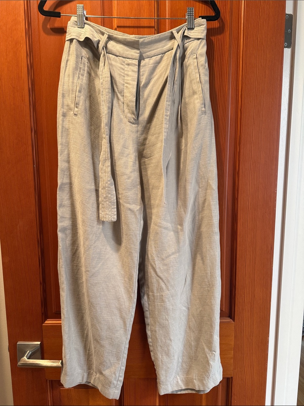 Aritzia Wilfred linen Paperbag-Waist Wide-Leg pants size 2